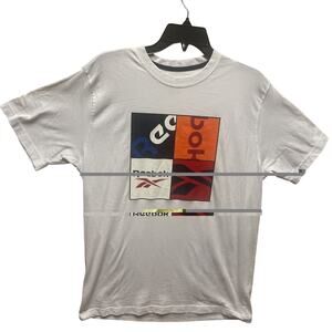 Reebok Mens Intersect Race Athletic Sports Training logo top shirt Sz Medium